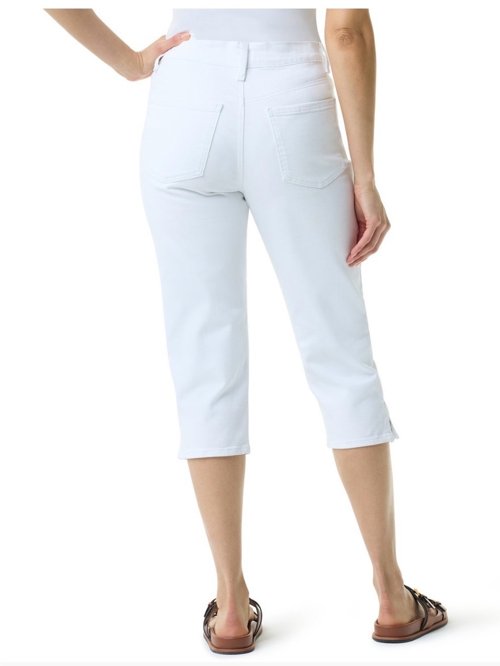 Gloria Vanderbilt Women’s White Amanda Capri Pants - 24W NWT